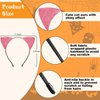 Cat Ears Headband for Women Girls - Cute Sparkle Glitter Hairband Halloween Cosplay Cat Costume Hair Accessories for Adult Kids Birthday Daily Wear Pink