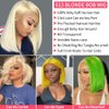 Blonde Bob Wig Human Hair 613 Lace Front Wig Human Hair 13X4 lace Front Bob Wig Human Hair Pre Plucked With Baby Hair 180% Density 613 Short Bob Wigs Human Hair for Women 16 Inch