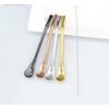 Hihelp 4 PCS Stainless Steel Straws Yerba Mate Bombilla Drinking Straws Free Cleaning Brush Include, Colorful, 6 Piece Set