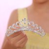 JWICOS Princess Silver Small Crystal Comb Mini Crystal Hair Comb Headband for Girls Rhinestone Comb Accessories for Birthday Party