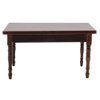 Handley House Dollhouse Miniature Rectangular Kitchen Table (Walnut)