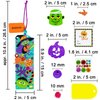 Winlyn 36 Sets Halloween Craft Kits Halloween Crafts DIY Halloween Bookmarks Art Sets Bats Monster Jack-O'-Lantern Ghost Foam Stickers Arts and Crafts for Kids Classroom Activities Holiday Fall Crafts