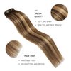 YILITE Clip in Hair Extensions Remy Human Hair #4/27/4 Balayage Chocolate Brown to Caramel Blonde Double Weft Silky Straight Thick Clip in Real Hair Extensions for Women 120g 8Pcs/Pack 16 inches