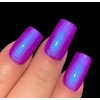 Polish Me Silly Glow 2 The Top- Neon Purple Blue NEON Glow Pop Collection MultiColor Shifting: Mylar Oil Slick Nail Polish