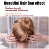 4 Pcs Hair Bun Maker French Twist Hair Fold Wrap Snap, Magic Bun Makers Hair Ballet Bun Maker Bun Snap Roll Bun Tool for Women, Brown