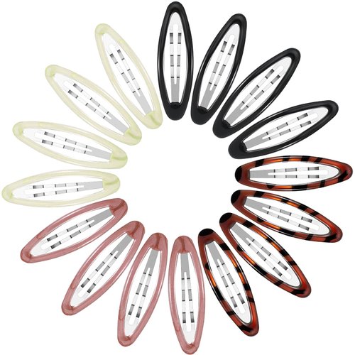 16 Pieces 2.8 Inch Big Oval Water Drop Shape Women Hair Clips Metal Stoving Varnish No Slip Hair Barrettes for Girls Women Hair Accessories (Adorable Color)