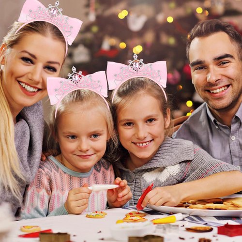 Casoty Pink Headband, Fashion Headbands for Women's Hair, Bow Headbands for Women Girls, Cute Hair Accessories for Halloween Costume Birthday Party