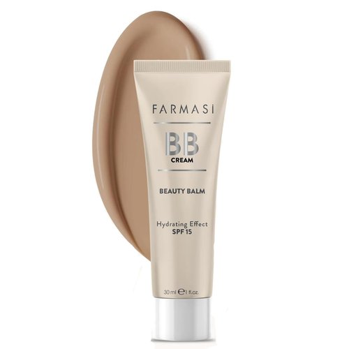 FARMASi Make Up BB Cream Beauty Balm, Full-Coverage Foundation, Concealer, Moisturizer BB Cream for All Skin Types, 1 fl. oz. / 30 ml (Tan)