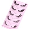Cat Eye Lashes Fairy Eyelashes Wispy Fluffy False Eyelashes Fox Strip Fake Eyelashes 5 Styles Mixed Fluffy Mink Lashes with Long Tail Eye Lashes Pack 5 Pairs