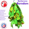 Bonka Bird Toys 2939 Triple Knotted Fluff 9" x 3", Parrot Cozy Fleece Cage Toy, Conure, Quaker, Ringneck, and Similar