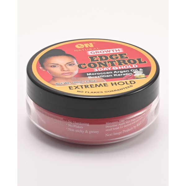 NEXT IMAGE Edge Control Gel, Extreme Hold, 3.4oz, Moroccan Argan Oil & Brazilian Keratin