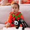 Koiernr Halloween Stuffed Plush Toys, Halloween Black Cat Plush Toy, Skeleton Black Cat Stuffed Animal Pillows Black Cat Plushie Toys Gifts for Kids Adults Birthday Gifts Halloween Home Decor