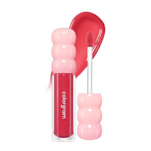 COLORGRAM FRUITY GLASS GLOSS 05 BABY LYCHEE | Non-Sticky Glossy Lip Tint with Glass-Like Shine | Long-Lasting Hydrating Lip Gloss for Smooth & Plump Lips