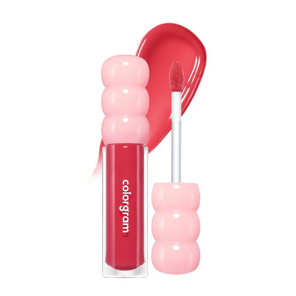 COLORGRAM FRUITY GLASS GLOSS 05 BABY LYCHEE | Non-Sticky Glossy Lip Tint with Glass-Like Shine | Long-Lasting Hydrating Lip Gloss for Smooth & Plump Lips