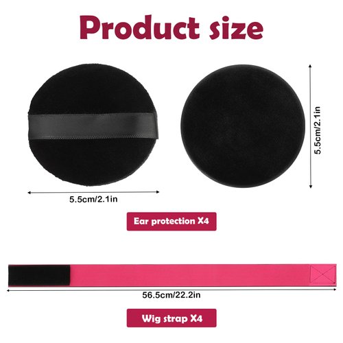 WY LIGHTING LEVEL 4Pcs Wig Band Non-Slip Elastic Bands for Wig Removable Lace Frontal Melting Band Comfortable Glueless Wigs Hairband Supplies for Women Men Keeping Wigs in Place Cap Accessories