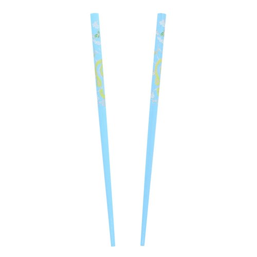 Set of Wooden Hair Sticks With Chinese Dragon Chopsticks Light Blue