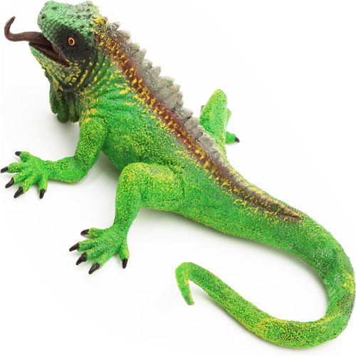Gemini&Genius Iguana Figurine Toy for Kids- Realistic 11" Bearded Dragon Lizard Toy Figure, Prank Props Gift, Scary Toy, Funny Gag Toy for Kids-Hand Painted Chameleon Toy