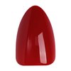 Artquee Red Almond Press on Nails Short Fake Nails Art Solid Color False Nails Glossy Reusable Stick on Nails in 15 Sizes - 30 Nail Kit