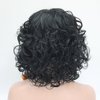 Lydell Short Soft Super Curly Layered Natural Movement Synthetic Wigs (Black)