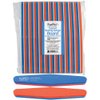 ForPro Professional Collection Sanding Sponge Board, Orange 100/Blue 180 Grit, Double-Sided Manicure & Pedicure Nail Buffer, 7” L X 1.15” W, 12-Count
