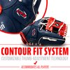 Franklin Sports Baseball and Softball Glove - Field Master - Baseball and Softball Mitt, Red, White, Blue, 11.0"