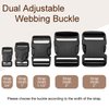 6 Pack 3/4" Buckles for Strap Quick Side Release Buckles Replacement, Backpack Clip, Plastic Buckle Clips for Dog Collar Nylon Webbing Buckle Dual Adjustable