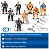 8 Pieces Firefighter Action Figures, Fireman Toys for 3 4 5 6 7+ Year Old Boys, 4-Inch Toy Figure & Playsets with Accessories, Ideal Gifts for Boys Girls Kids, Christmas Stocking Stuffers Party Favor