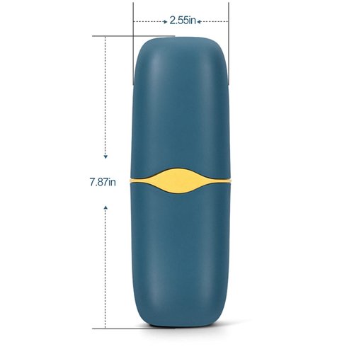 Detachable Travel Toothbrush Holder, Portable Toothbrush Case 3 in 1 Toothpaste Travel Case Holder Plastic Toothbrush Container Toothbrush Storage Box for Travel,Business,Camping, Daily Uses (Blue)