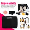 All-in-One Makeup Set for Travel & Home – 10-Piece Brush Set, LED Mirror, Cleaning Bowl, Sponges, Bubble & Spa Headbands, Wristbands, Hair Clip & Black Makeup Bag