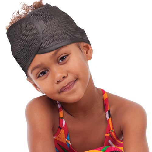 DONNA KIDS Satin Lined Mesh Wrap Silk Hair Wrap for Sleeping Head Wrap for Kid, Girl BLACK