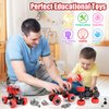 LUDILO 4PCS Fire Truck Toys for 3 4 5 Year Old Boy Birthday Gifts DIY Assembly Take Apart Firetruck with Electric Drill Stem Building Toys Xmas Bday Gifts 3 4 5 6 Year Old Boys Girls Kids Toddler Toys