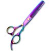 Durable Hair Thinning Scissors with Rainbow Color - 6" Hair Cutting Thinning Shears for Women and Men,Professional Salon Use