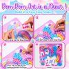 Windidi Girls Gifts Pom Pom Crafts 3PCS 7.9-Inch, Pom Pom Art Kit & Crafts for Kids Ages 2-4 4-8 6-8, Toddler Crafts Kits Art Projects, DIY School Supplies Kit, Birthday Christmas Gifts (Unicorn Set)