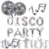 LaVenty Set of 5 Disco Party Balloons Disco Fever Party Decoration 70s Disco Party Decoration Saturday Night Fever Party Decorations Disco Ball Dance Birthday Party Supplies
