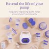 Lansinoh Breast Pump Spare Parts Bundle, Includes Four Duckbill Valves and Other Replacement Parts for Lansinoh Double Electric Breast Pumps