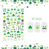 St. Patrick's Day Nail Art Stickers Decals Green Lucky Clover 3D Self-Adhesive Exquisite St. Patrick's Day Nail Decals Nail Art Supplies Women Nail Decorations 6 Sheets