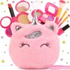 Pretend Makeup Kit for Girls, Toddler Girl Toys for 3 4 5 6 7 8 Years Old Girls Gifts, Fake Play Makeup Set for Kids Toys 3-5 4-6, Unicorn Princess Little Girl Purse with Make up