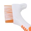 Sonew Dual Head Denture Toothbrush, Remove Plaque for Partial, Half, Complete Dentures Cleaning (Orange)
