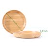 cluzelar Bamboo Plates 7.5Inch Round Bamboo Plates Reusable Kids Dinner Plates Tableware 4PCS Wooden Plates Lightweight Dishes Snack, Dessert, Unbreakable Classic Plates…