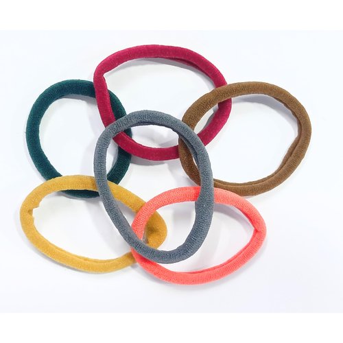 Hair Ties for Women, Multicolour Elastic Hair Tie No Damage for Thick Hair, Seamless Thick Hair Bands,Soft Hair Accessories for Women Pack of 6 (multicolor)