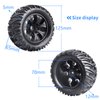 4pcs HobbyPark Height 4.92" (125mm) 12mm Hex RC Truck Wheels and Tires Set for Traxxas Redcat 1/10 Scale RC Truck Monster fit 2S 3S 4S Brushless Models