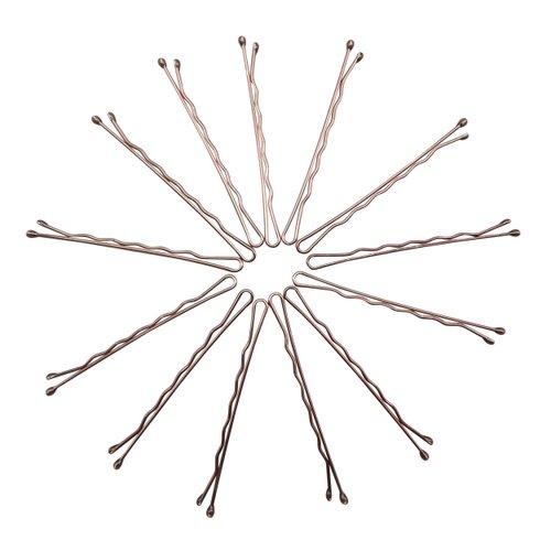 Dofash Women's Braided Good Hair set 102counts set (Bobby pins 60pcs + Hyper Elastics ties 30pcs + Snap hair clips (Brown)