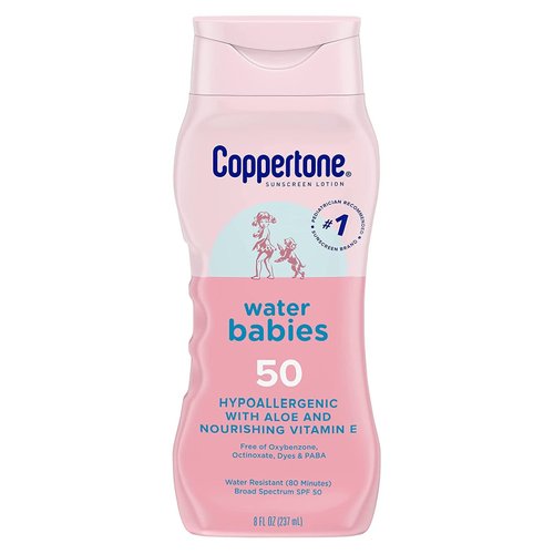 Coppertone Spf#50 Waterbabies Aloe & Vitamin-E Lotion 8 Ounce (237ml) (Pack of 3)