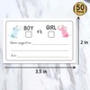 50 Gender Reveal Vote Cards, Gender Reveal Baby Shower Voting Cards for Boy or Girl, Gender Reveal Party Games, 3.5 X 2 Inches.