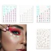 Butterfly Face Gems Rhinestones Stickers for Girls Rave Accessories Butterfly Temporary Tattoos for Eyes Body Nails Glitter Makeup Rhinestone Stickers for Women Party Decorations