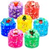 7 Pack Slime, Jelly Cube Crunchy Slime, Super Soft and Non-Sticky Clear Slime Kit, Christmas Slime Party Favors for Girls and Boys