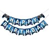 BIEUFBJI Video Game Happy Birthday Banner (Blue) Gaming Birthday Party Decorations for Kids Player Gaming Themed Party Decorations Assembled