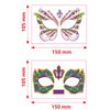 Mardi Gras Face Tattoos Mardi Gras Temporary Tattoos Mardi Gras Face Stickers Fat Tuesday Masquerade Party Carnival Temp Tattoos Party Supplies