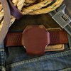 American Bench Craft Dip Can Belt Holder - Snuff Can Holder - Dip Can Holster - Leather Chewing Tobacco Pouch (Brown)