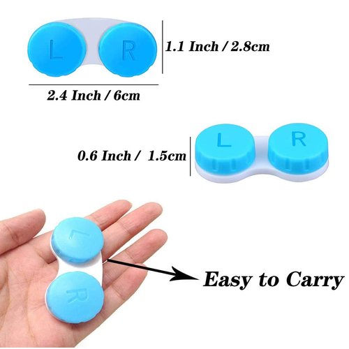 KISEER 12 Pack Colorful Contact Lens Case Box Holder Container Soak Storage Kit